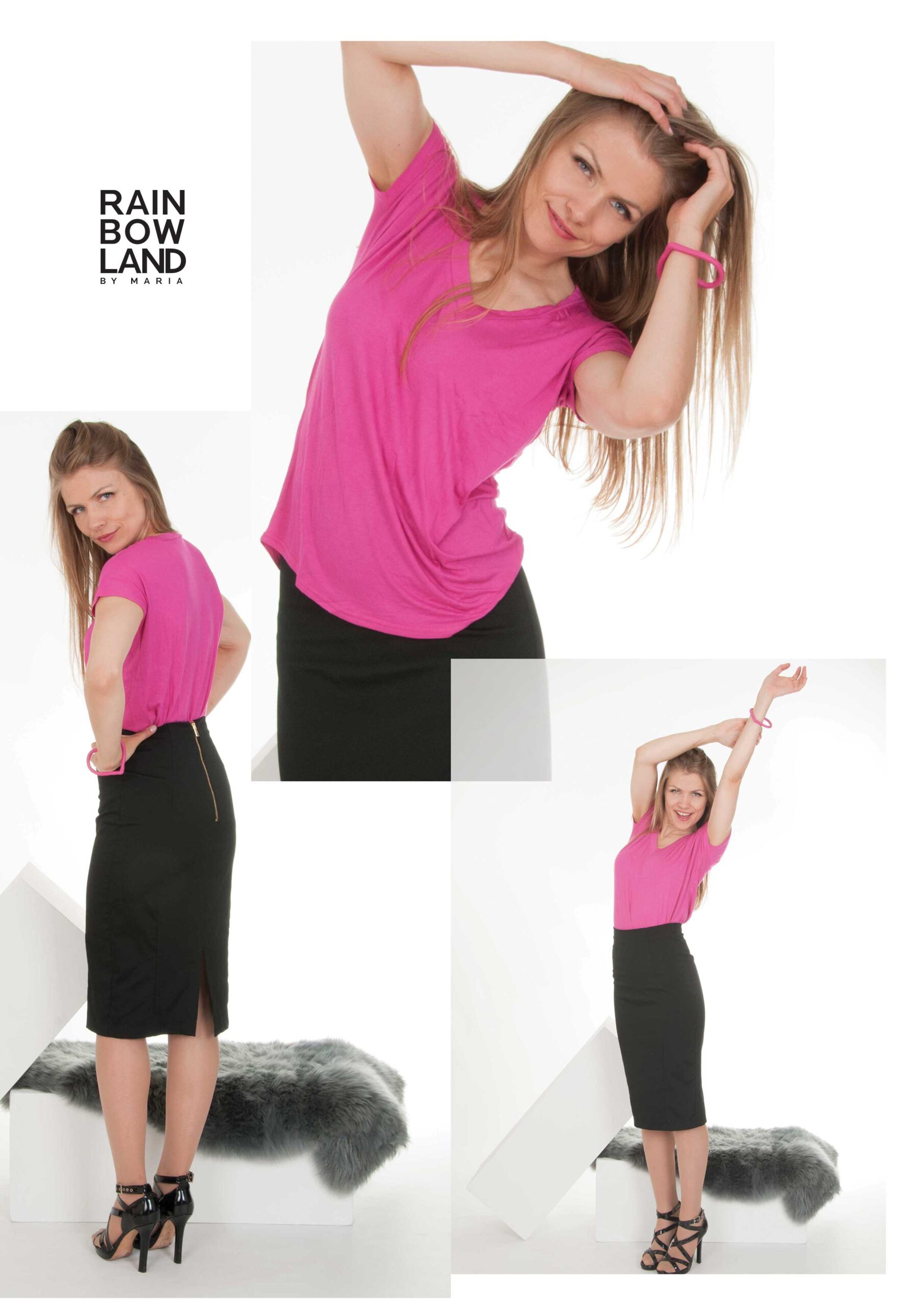 Pink V-neck T-shirt - Image 4
