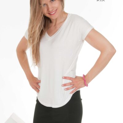 White V-neck T-shirt