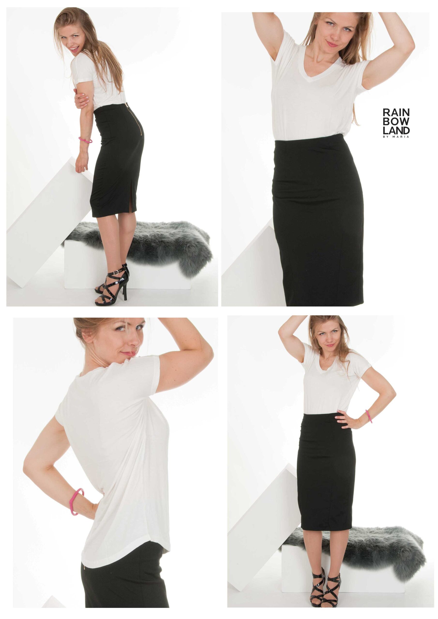 White V-neck T-shirt - Image 4