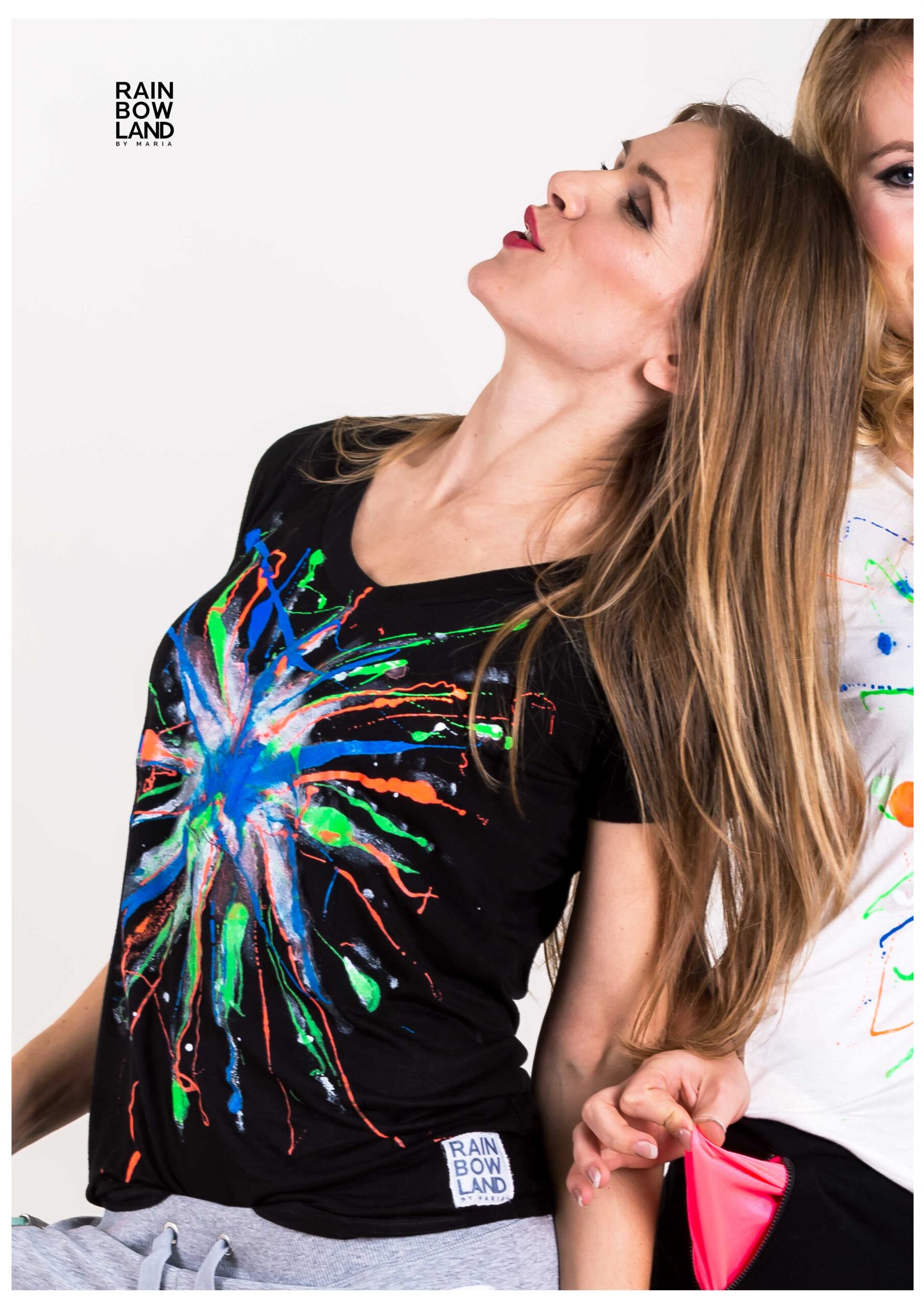 Black t-shirt with colorsplash - Image 9