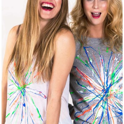 Tanktop with colorsplash design