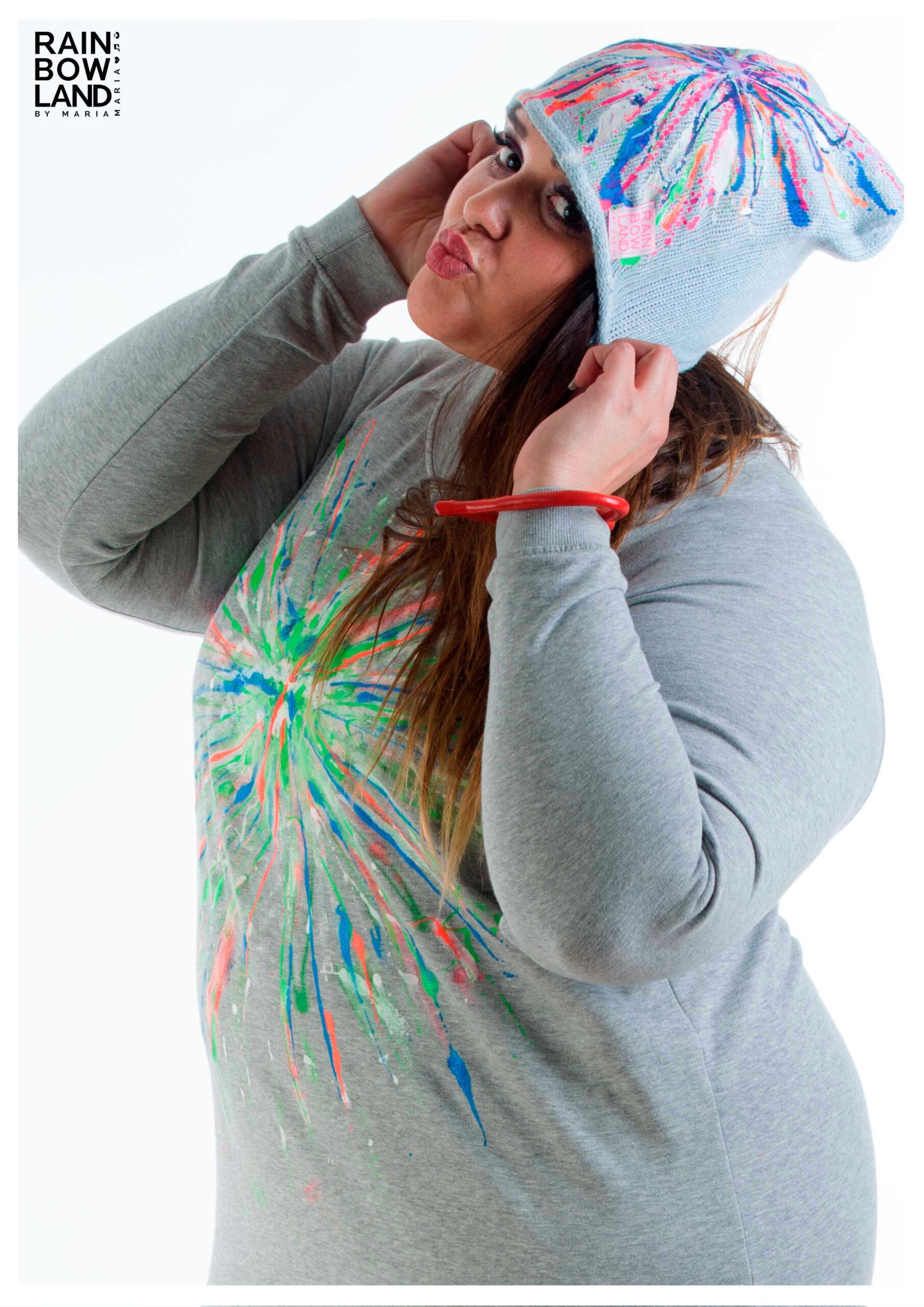 Lightblue colorsplash hat - Image 2