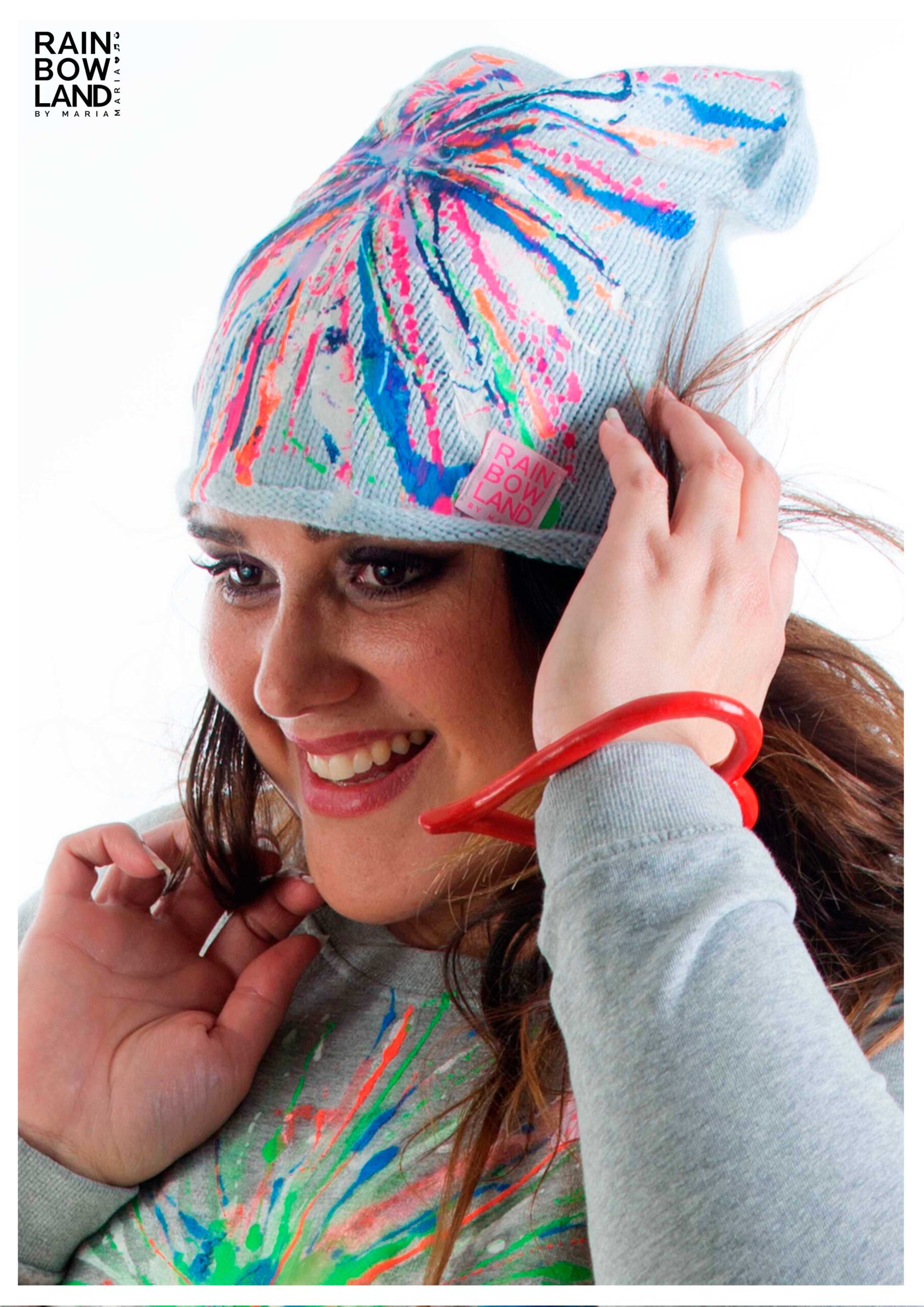 Lightblue colorsplash hat - Image 3