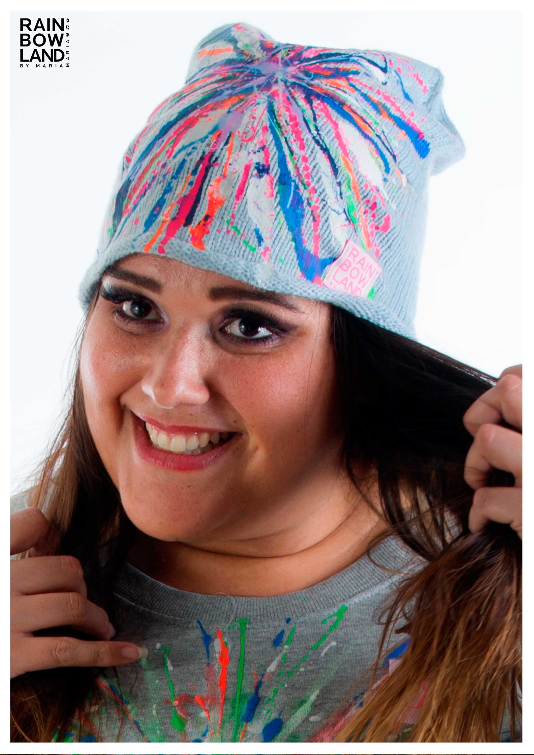 Lightblue colorsplash hat - Image 4