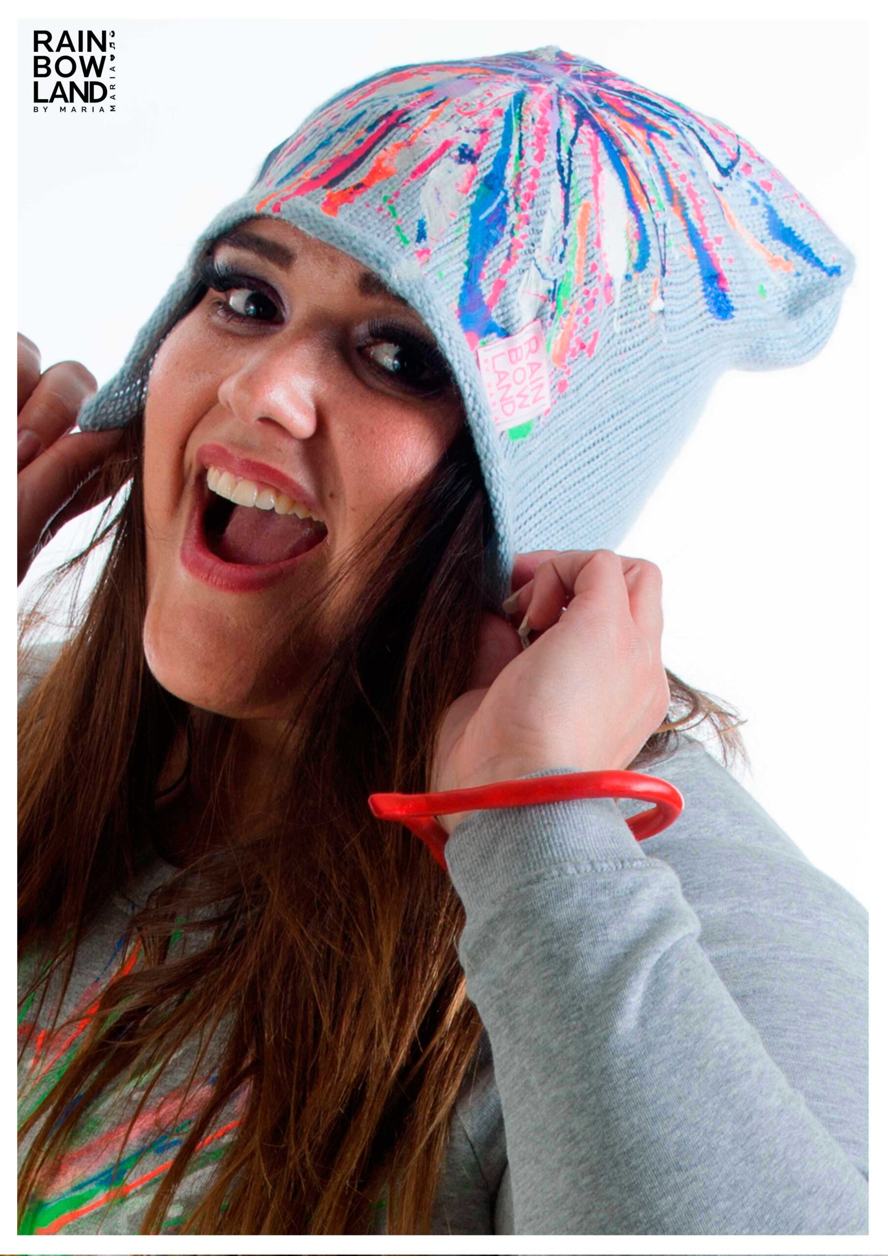 Lightblue colorsplash hat - Image 5