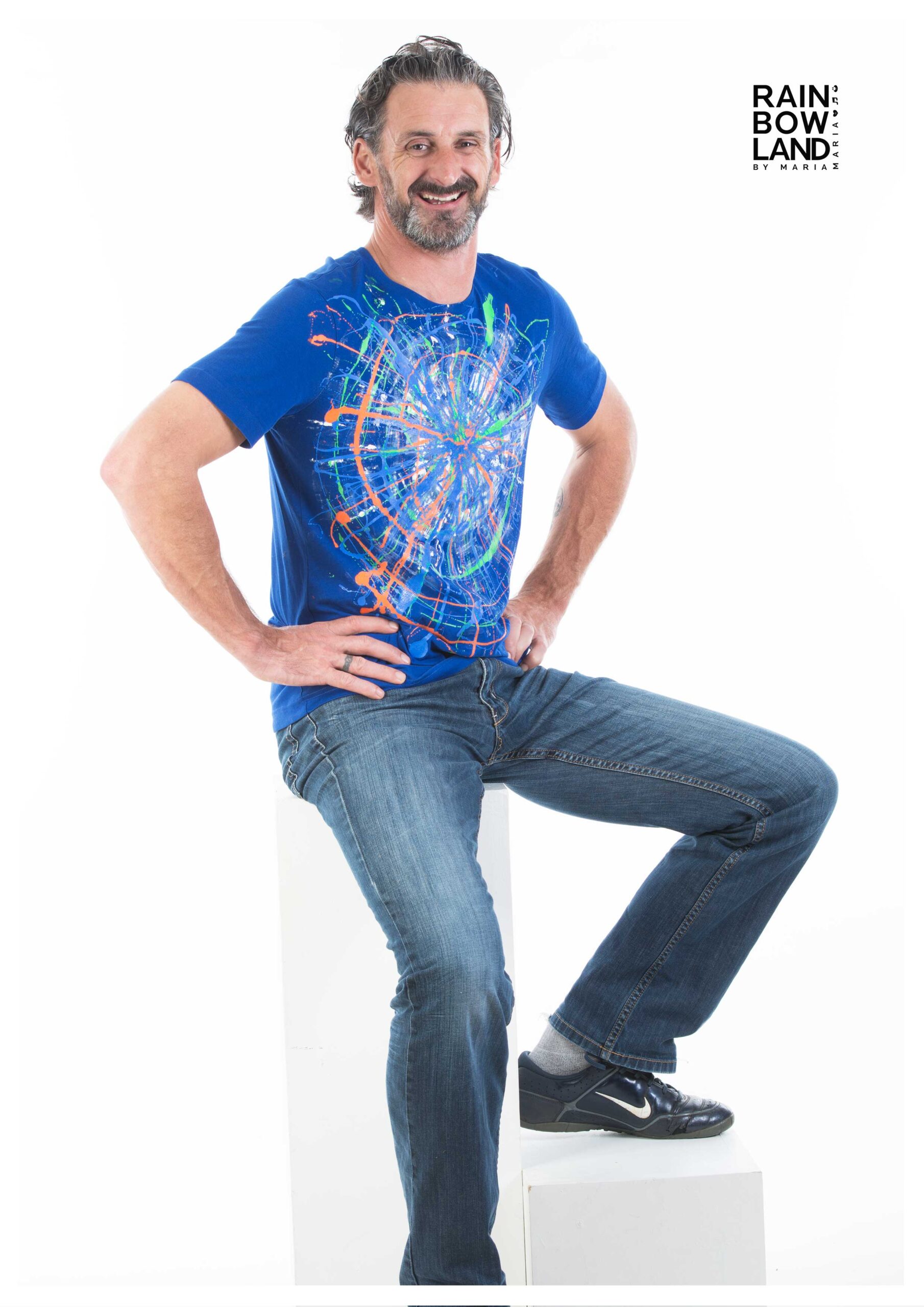 Grey colorsplash T-shirt Mens - Image 5