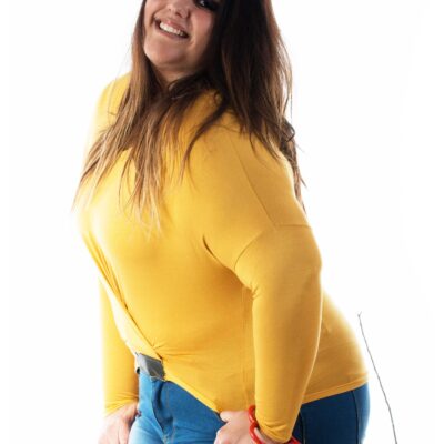 Yellow viscosejersey shirt
