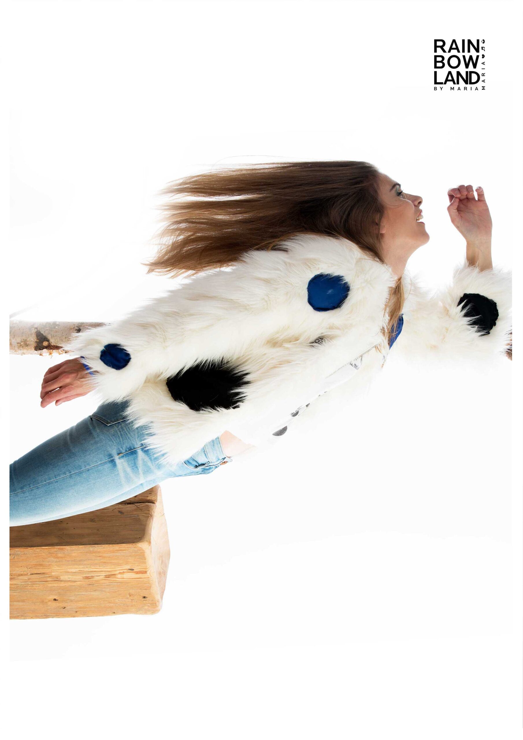 white fur coat with dots. - Image 7