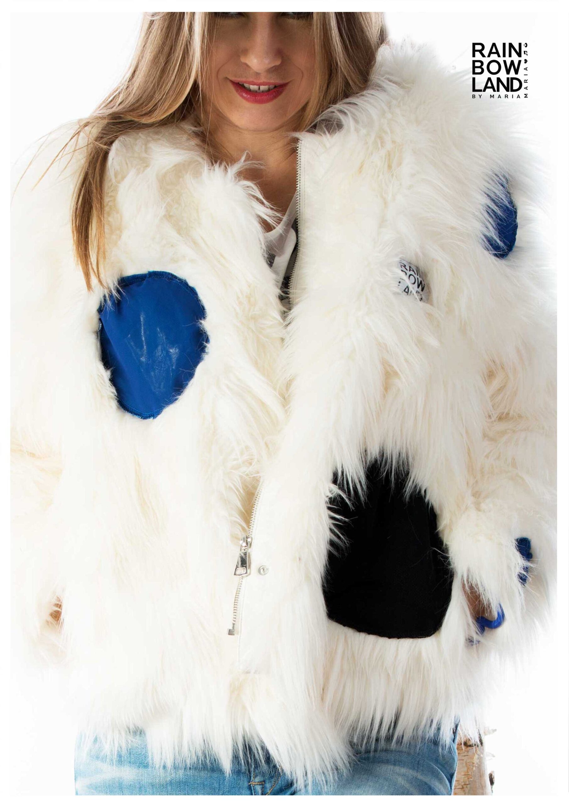 white fur coat with dots. - Image 8