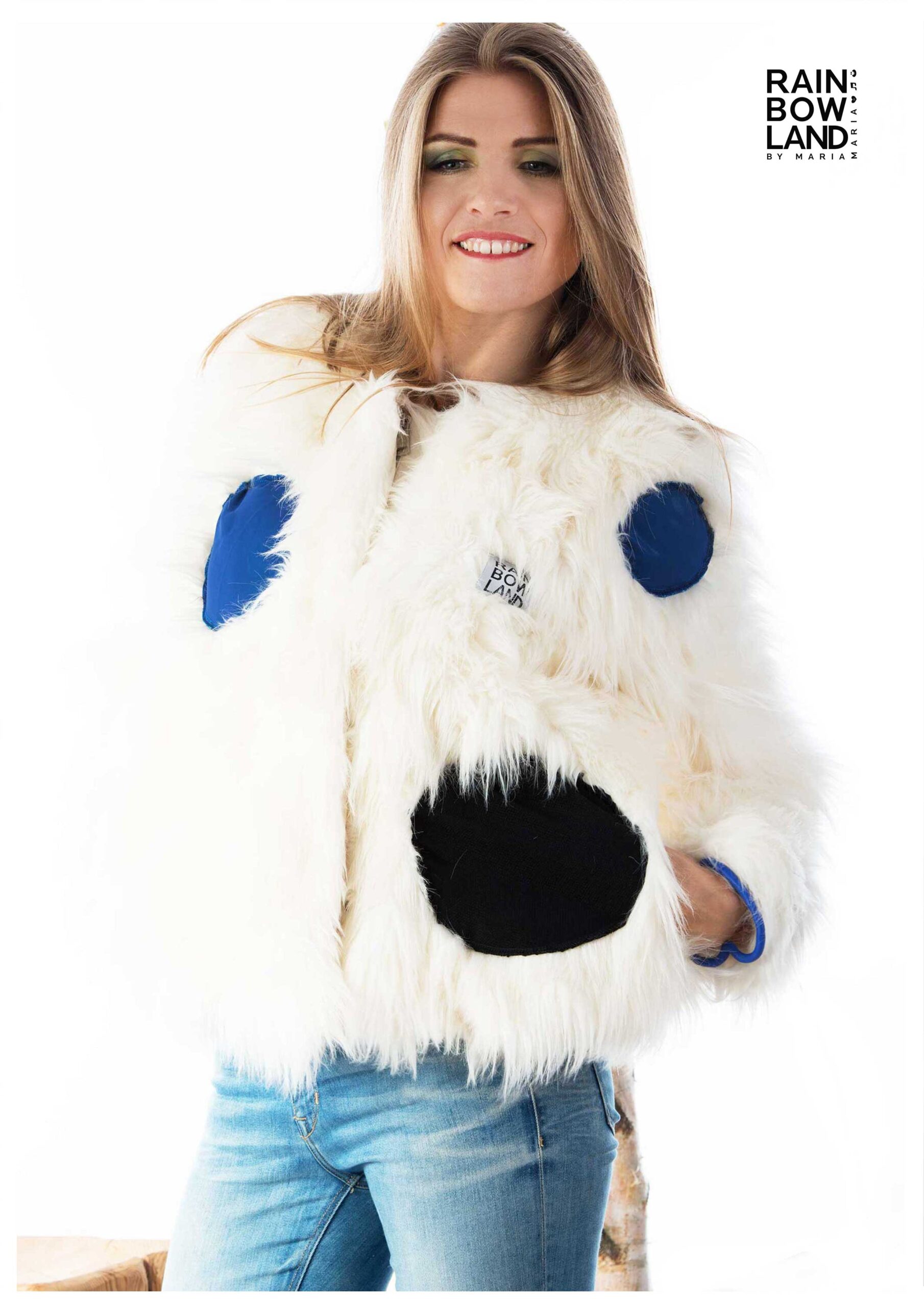 white fur coat with dots. - Image 10