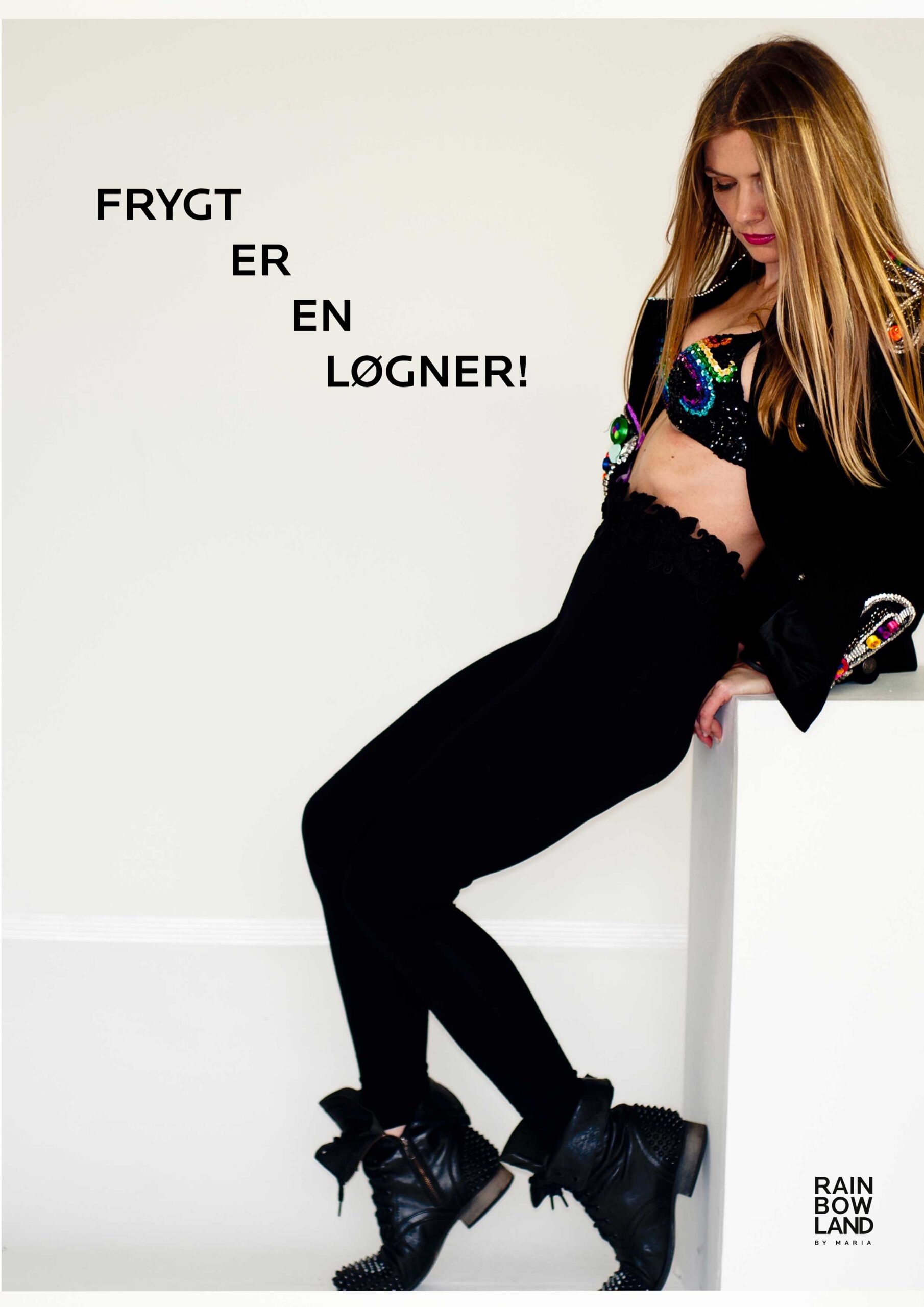Leggins with flower-embroidered hem - Image 2