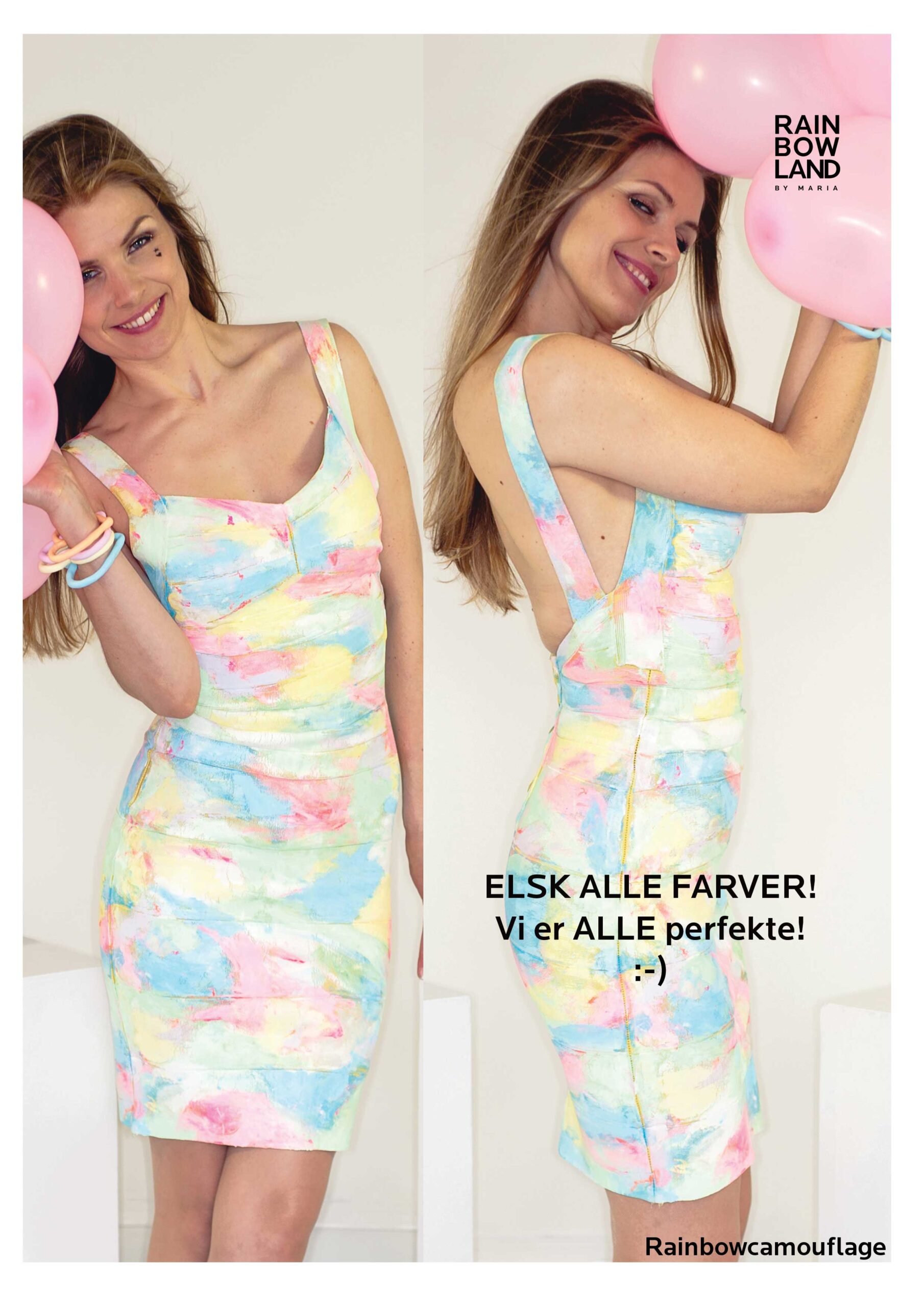 Rainbow Camouflage dress - Image 2