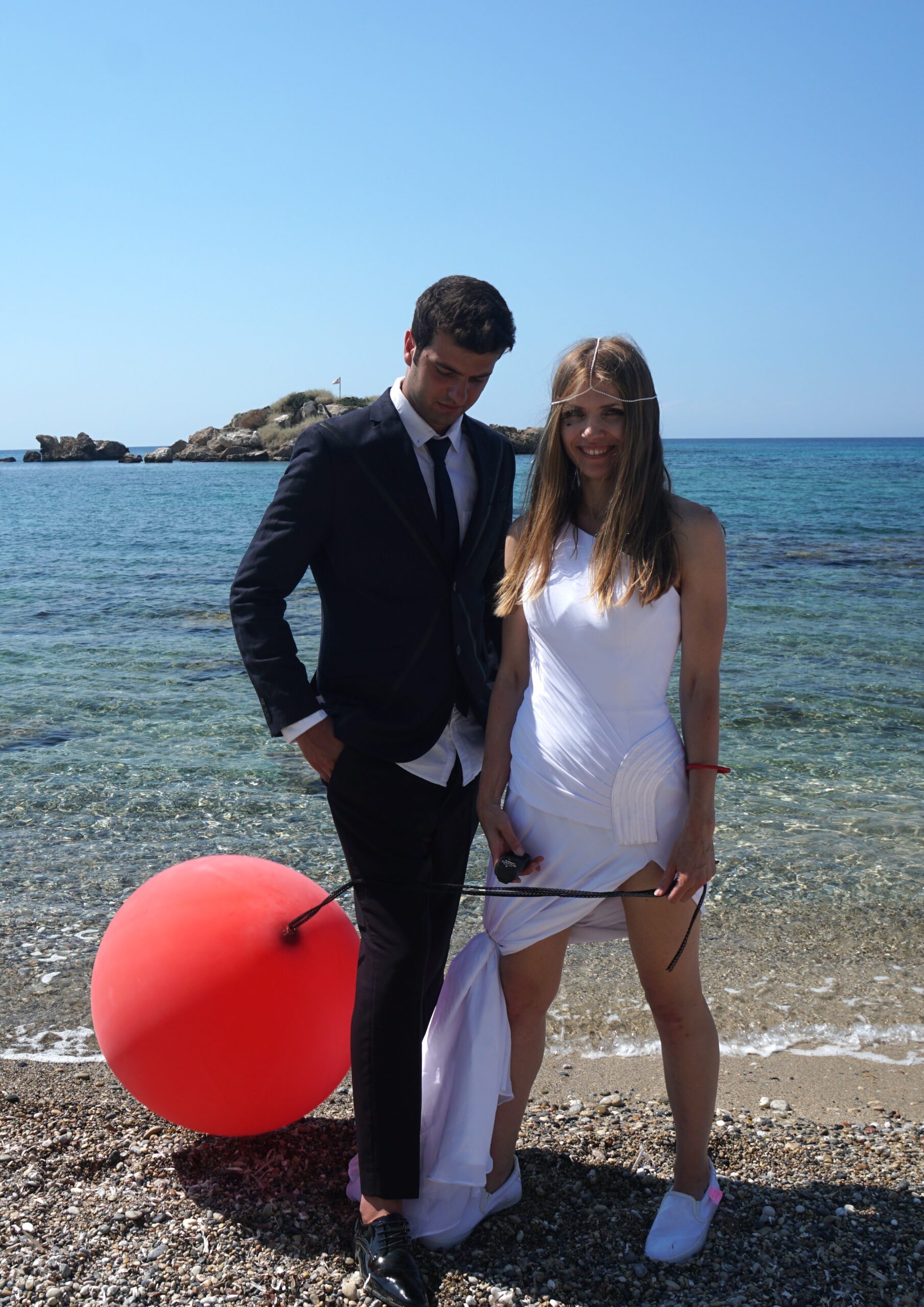 White galla draped dress - Image 3