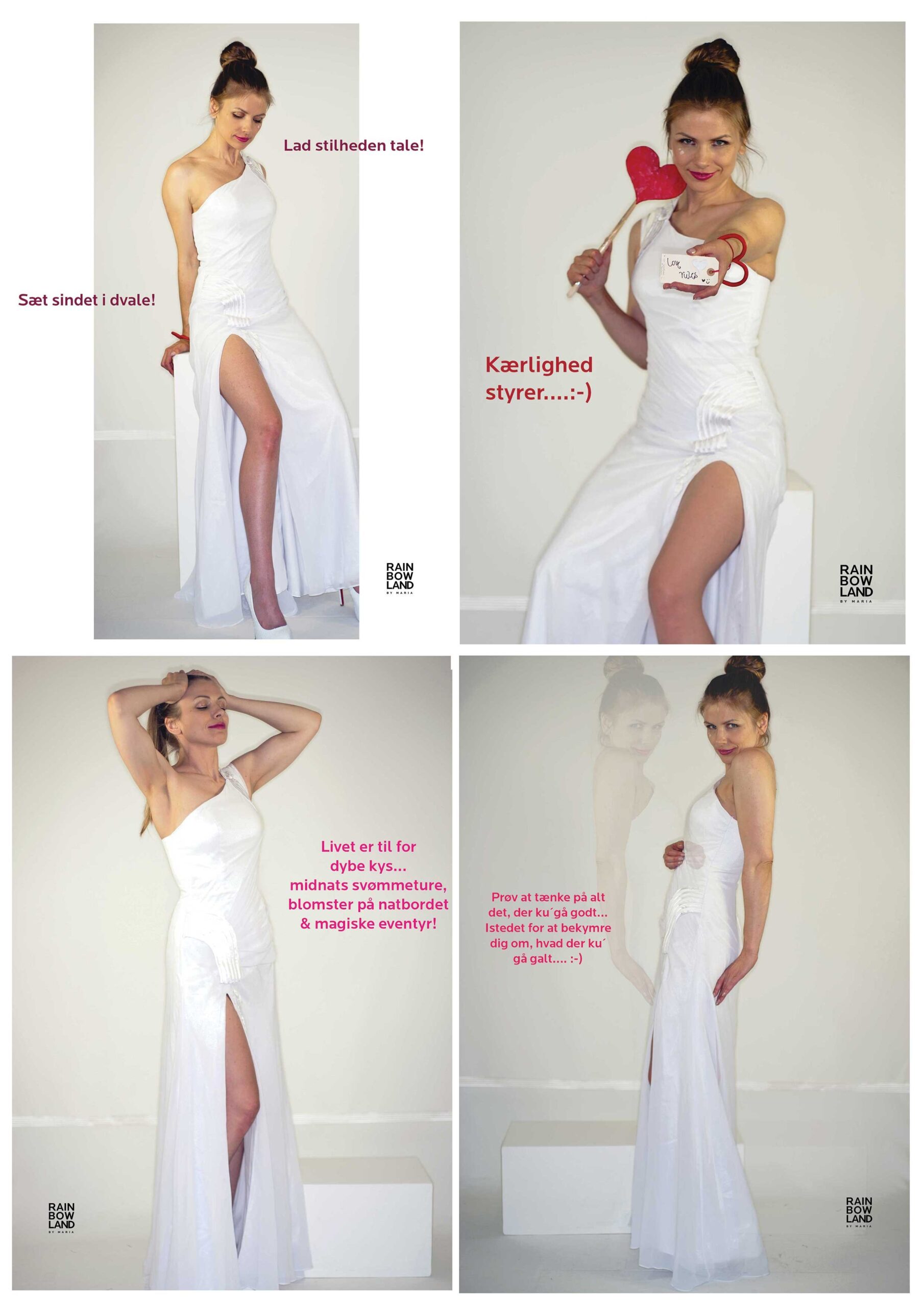 White galla draped dress