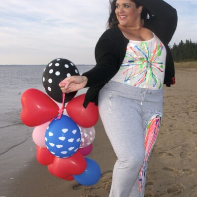 White top color explosion Plussize