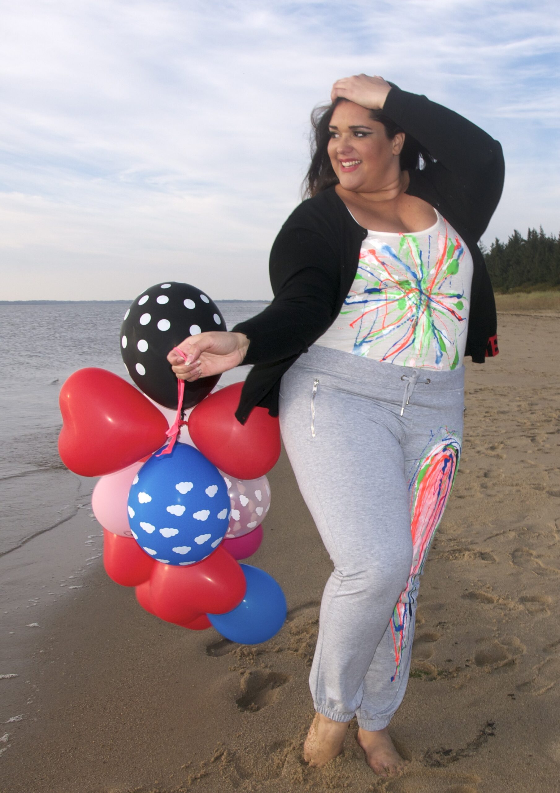 White top color explosion Plussize