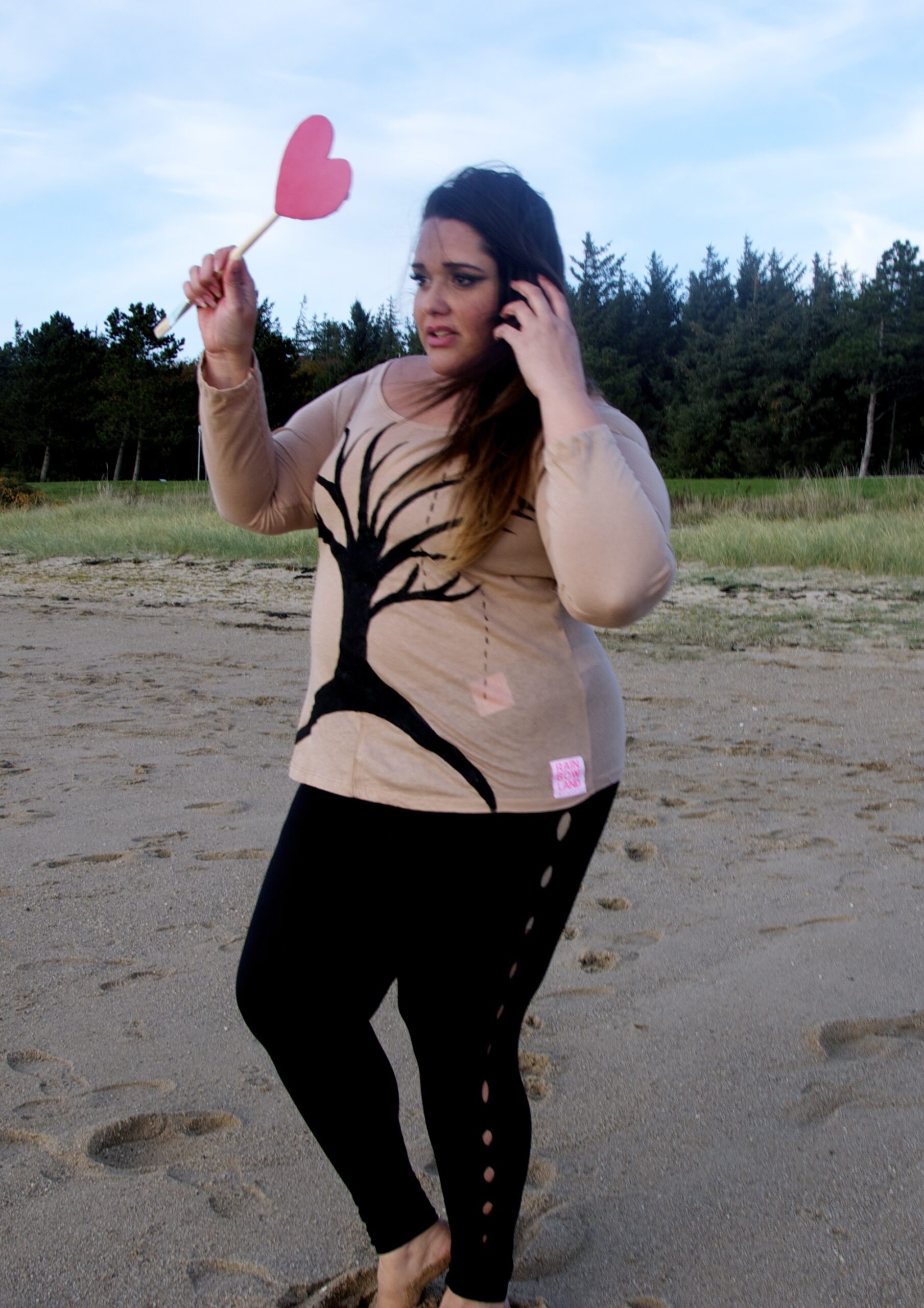 Leggins with cut outs PLUSSIZE - Image 3