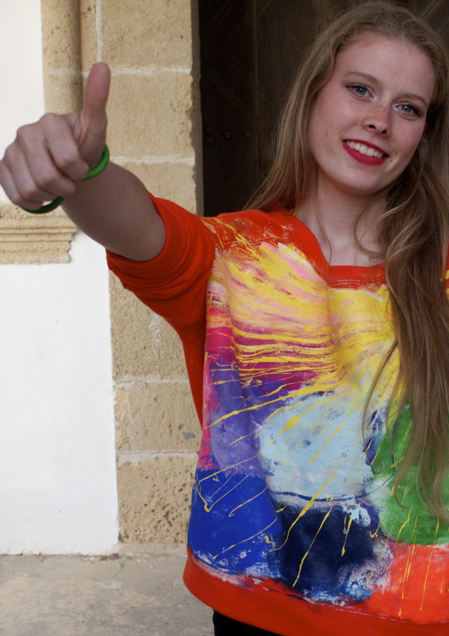 Colorssplash orange sweatshirt short - Image 3