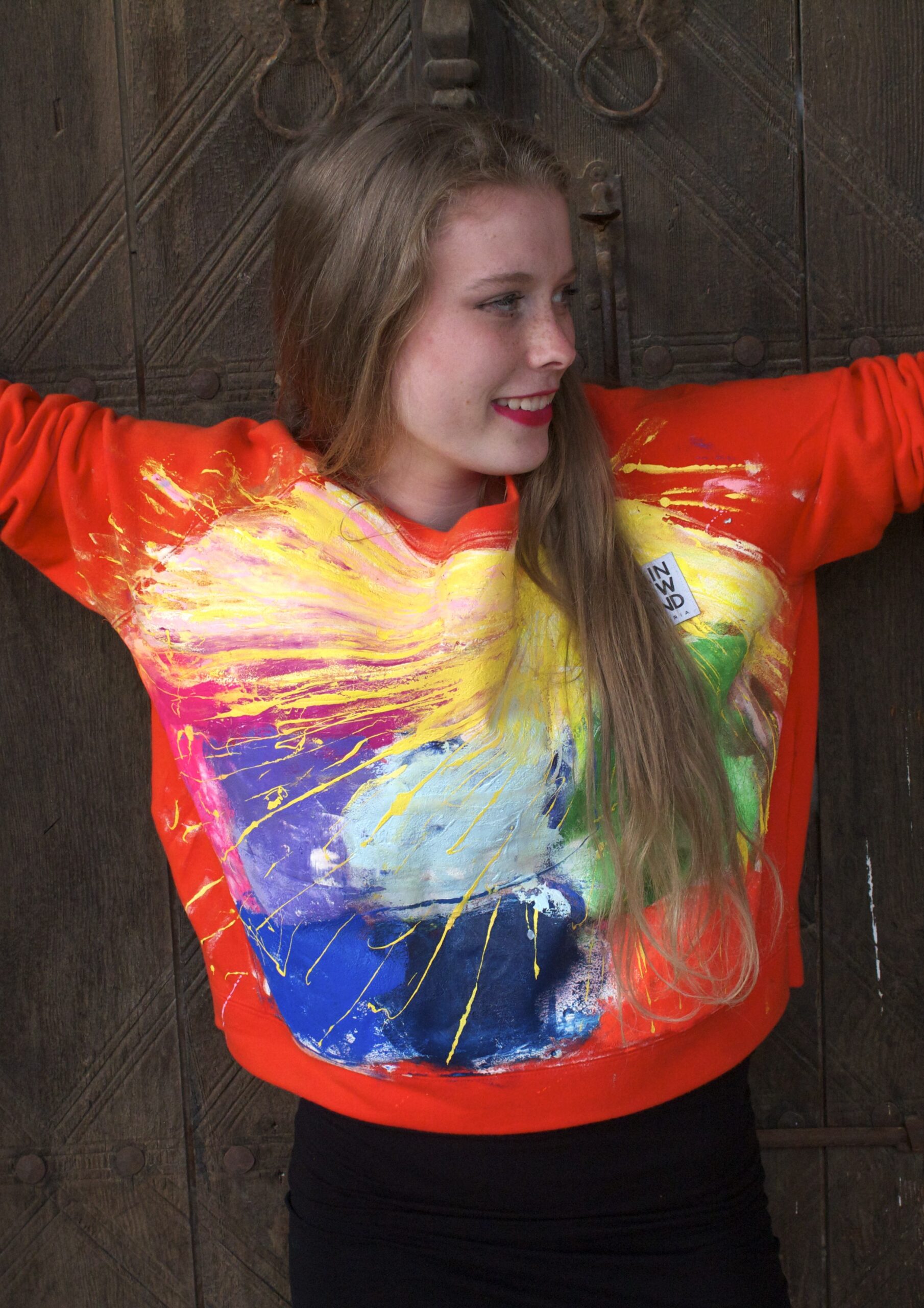 Colorssplash orange sweatshirt short - Image 4