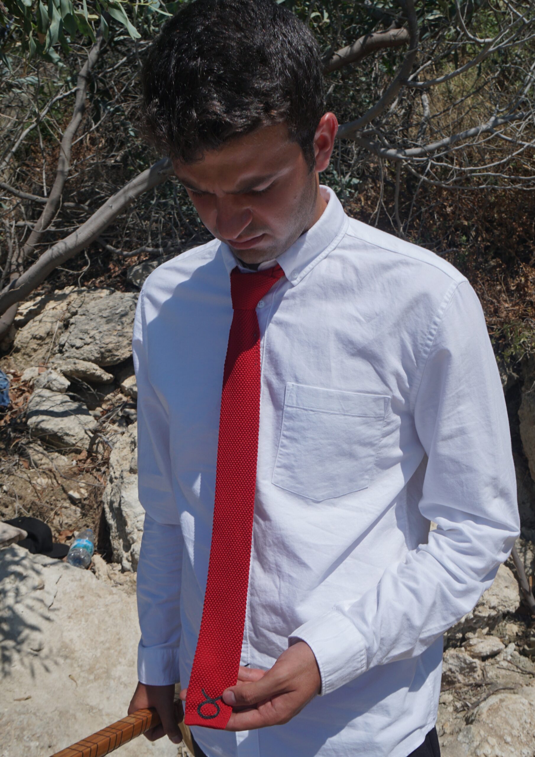 Red tie