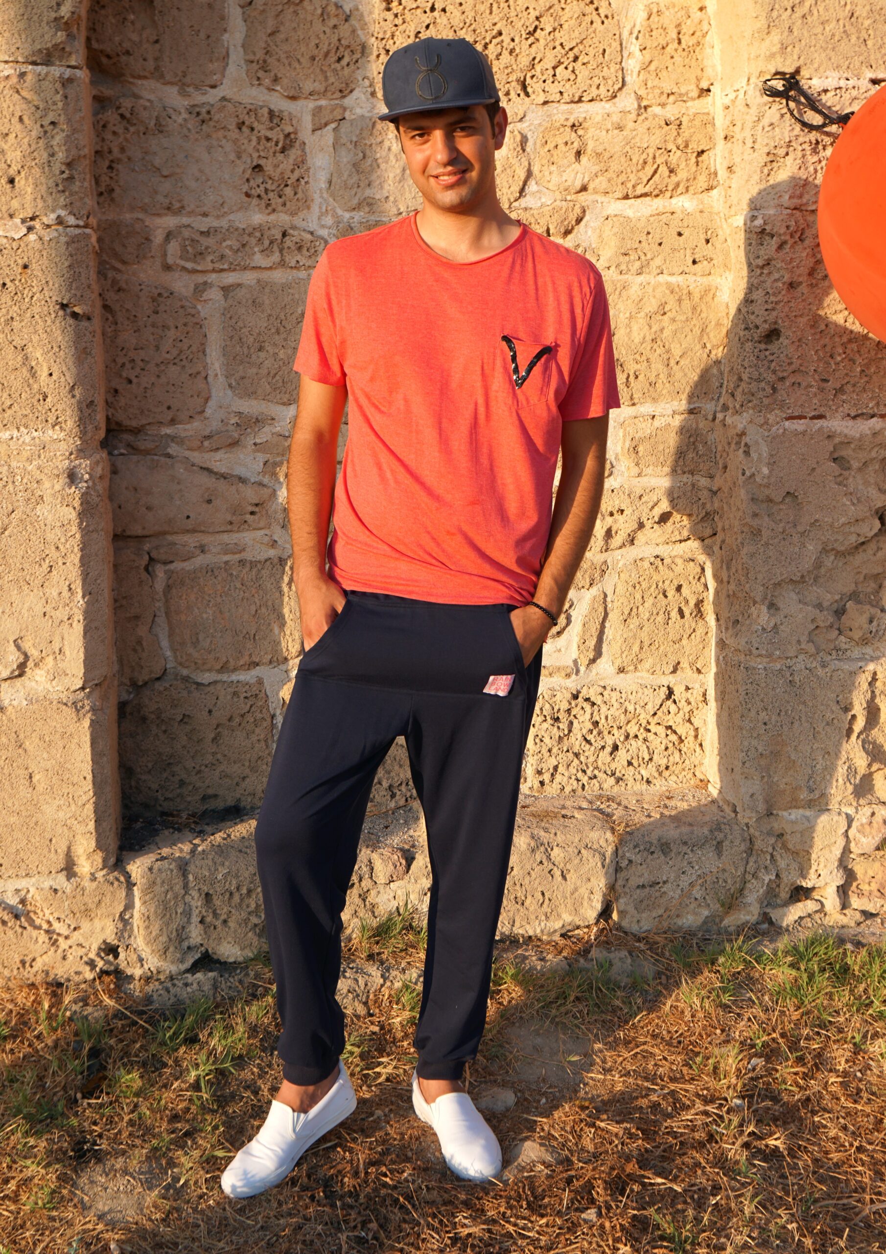 Blue sweatpants