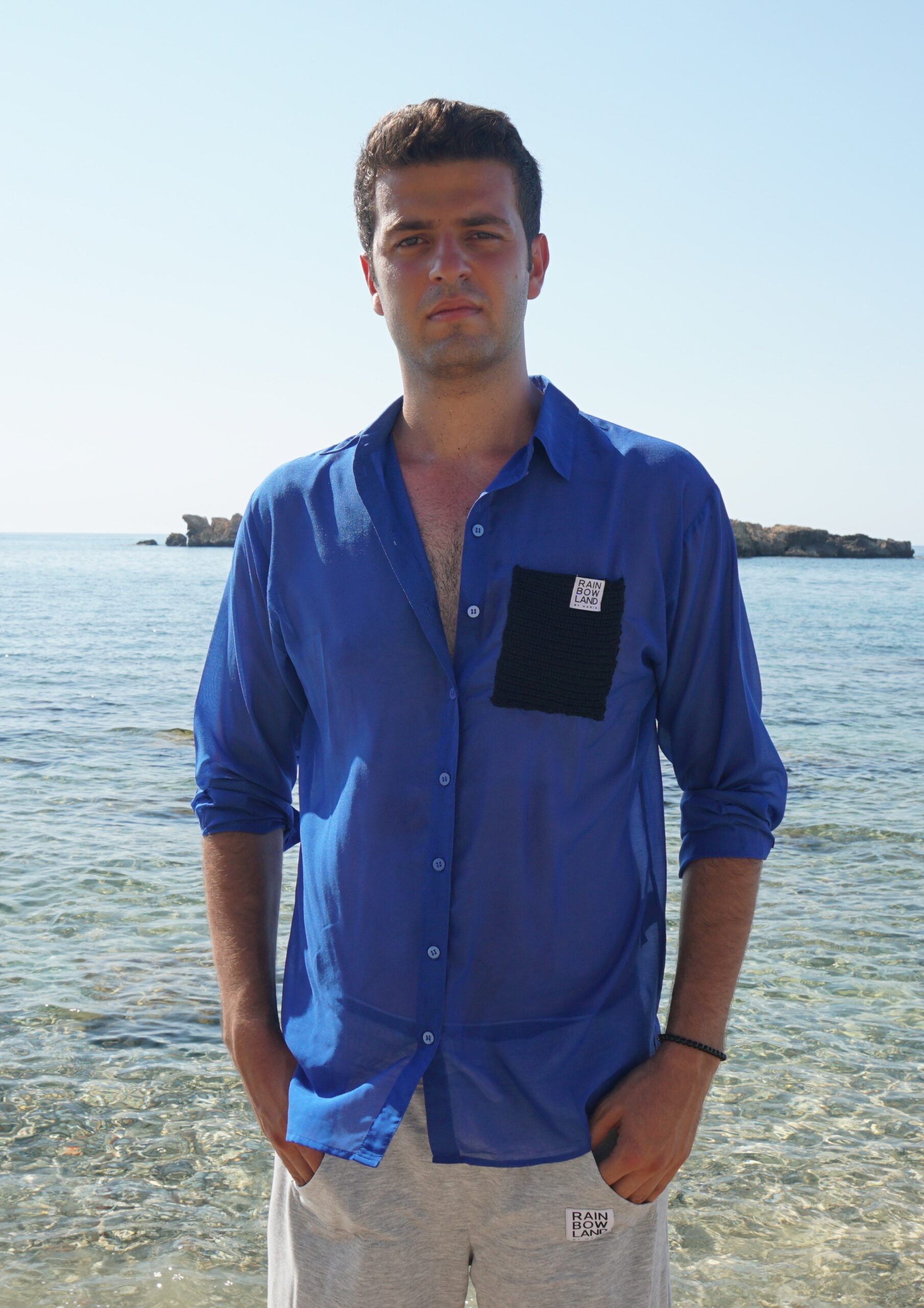 Dark blue shirt
