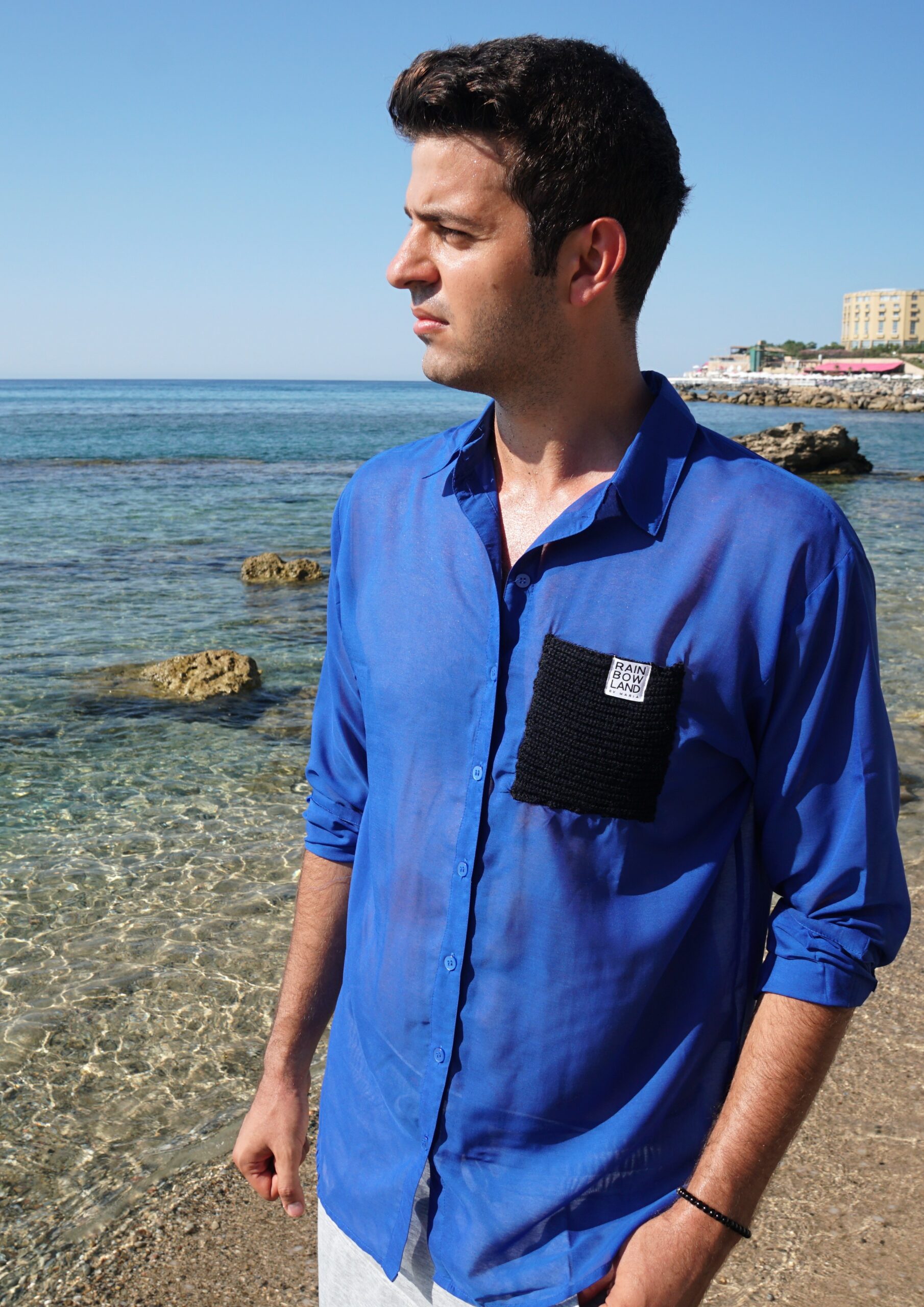 Dark blue shirt