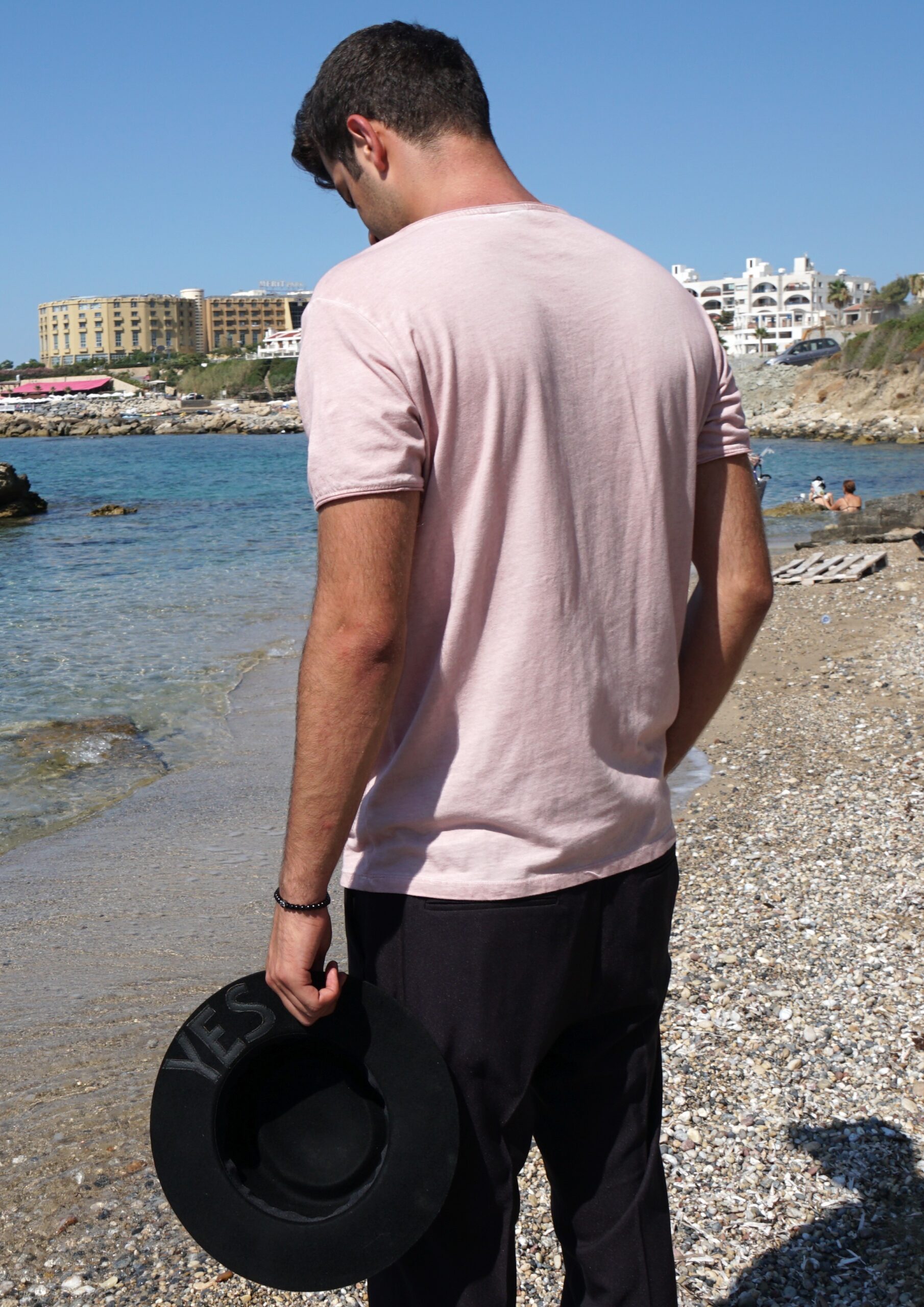 Pink T-shirt with triangle