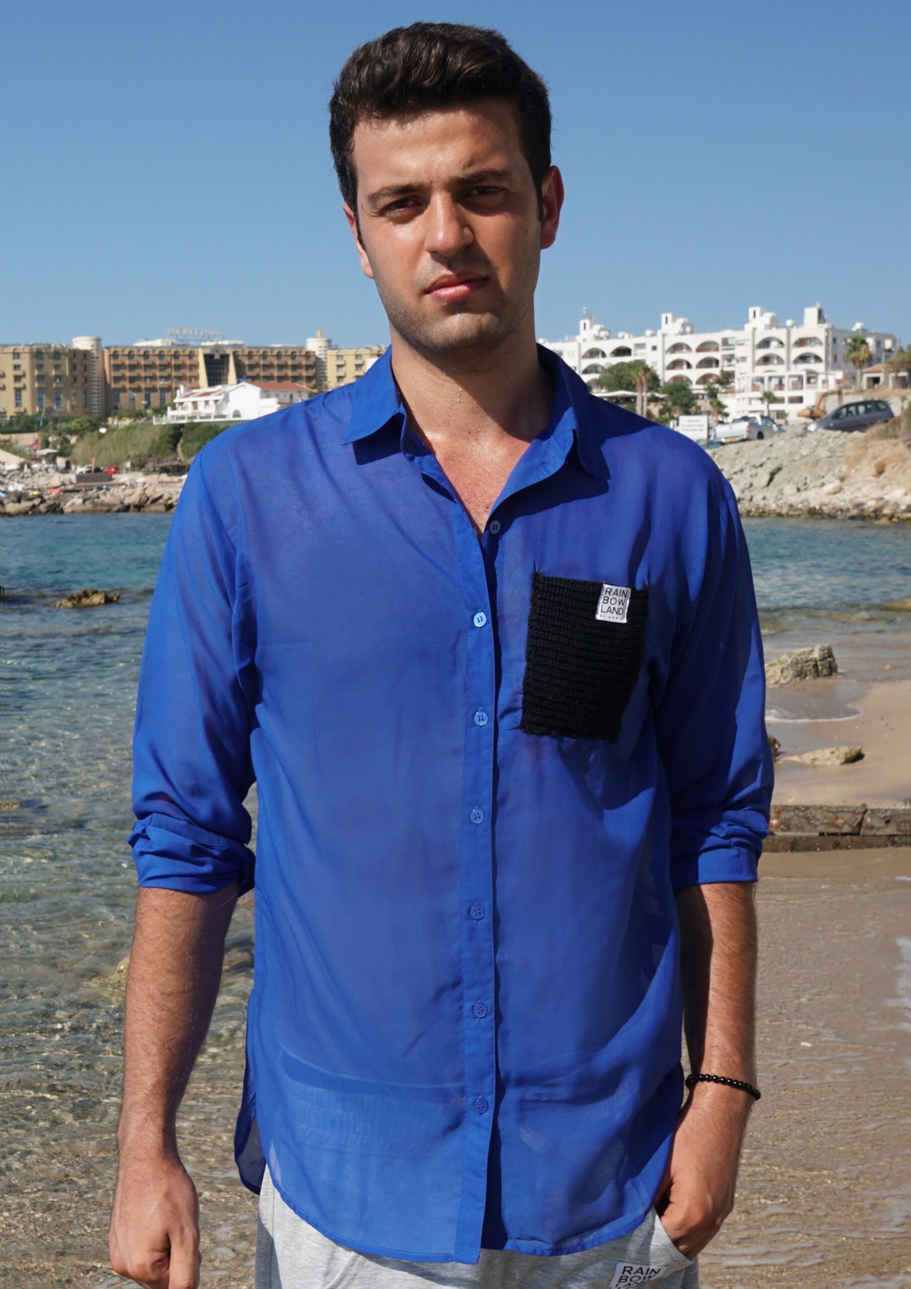 Dark blue shirt